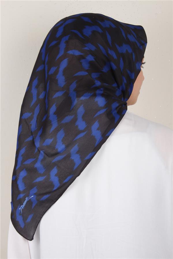 Nirvana Soft Eşarp 3348-5 Siyah-Gece Mavisi