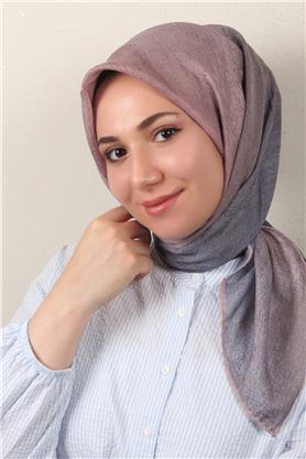 Nirvana Soft Eşarp 8091-1 Lacivert-Pudra