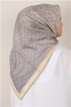 Nirvana Soft Eşarp 8092-1 Gri-Sarı