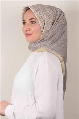 Nirvana Soft Eşarp 8092-1 Gri-Sarı