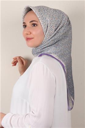 Nirvana Soft Eşarp 8092-4 Gri-Mor