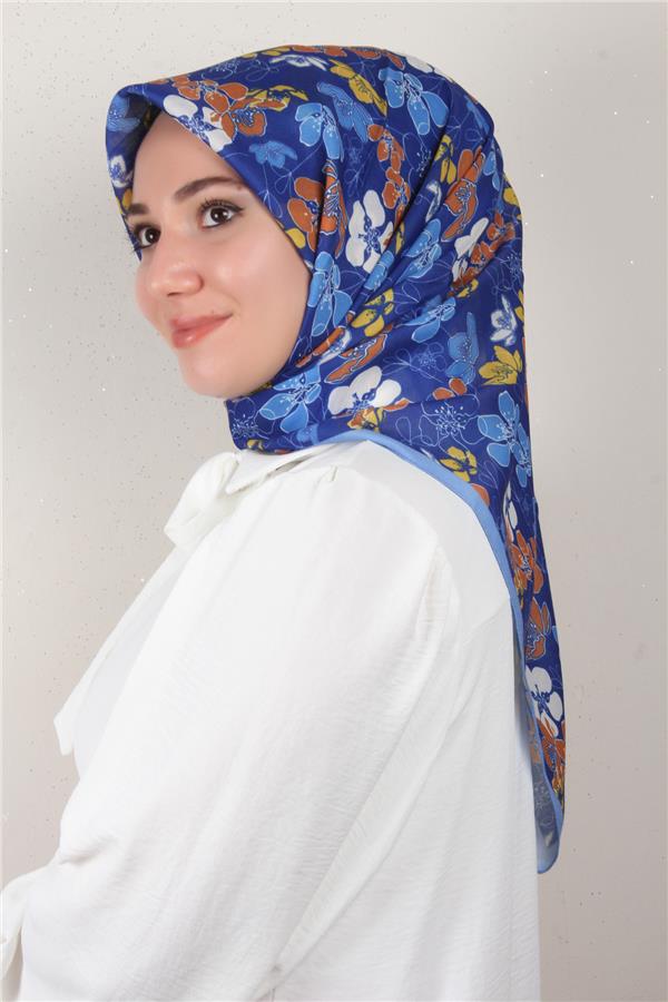 Nirvana Soft Eşarp 8093-12 Mavi-Bebe Mavisi