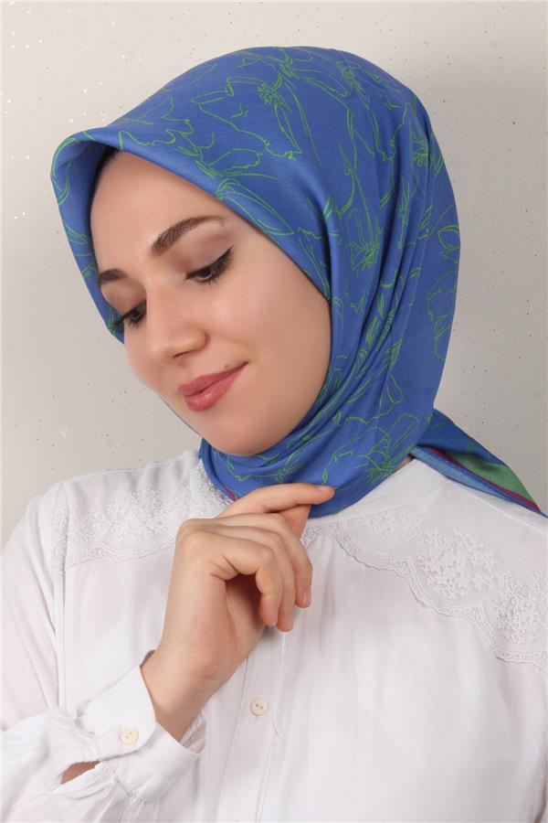 Nirvana Soft Eşarp 8098-14 İndigo