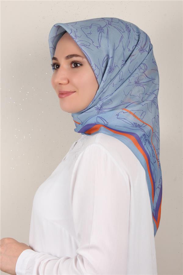 Nirvana Soft Eşarp 8098-2 Açık Mavi