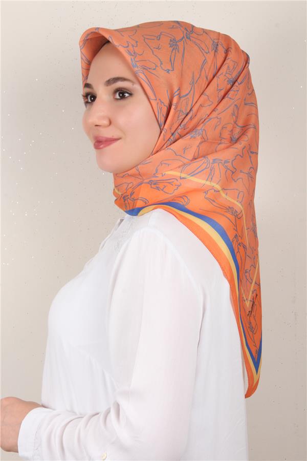 Nirvana Soft Eşarp 8098-3 Turuncu