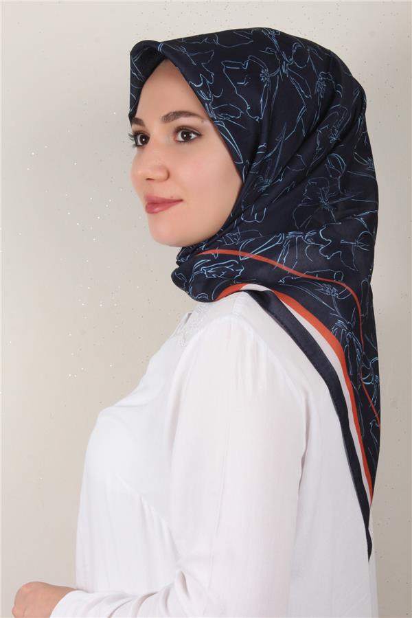 Nirvana Soft Eşarp 8098-5 Lacivert