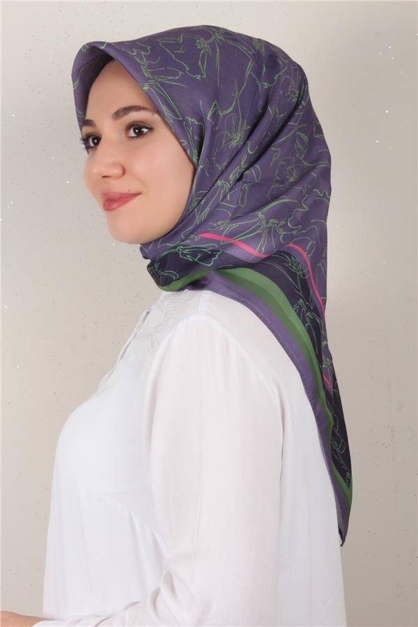 Nirvana Soft Eşarp 8098-8 İncir Moru