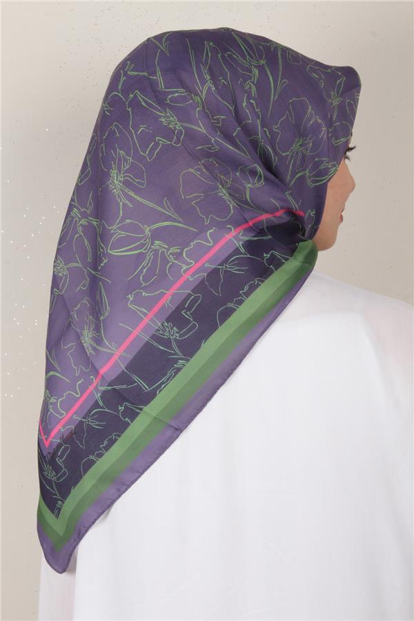 Nirvana Soft Eşarp 8098-8 İncir Moru