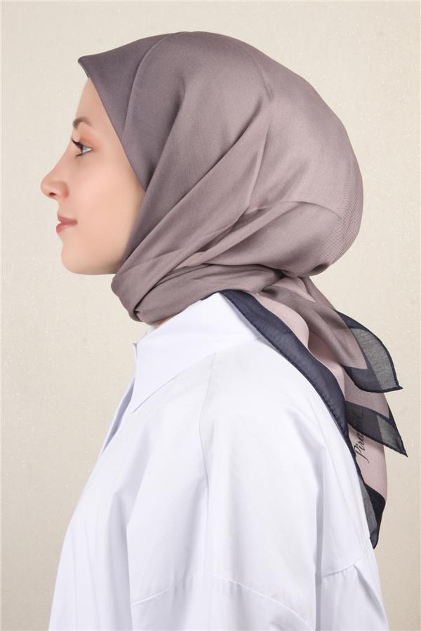 Nirvana Soft Eşarp 8102-4 Lacivert-Vizon