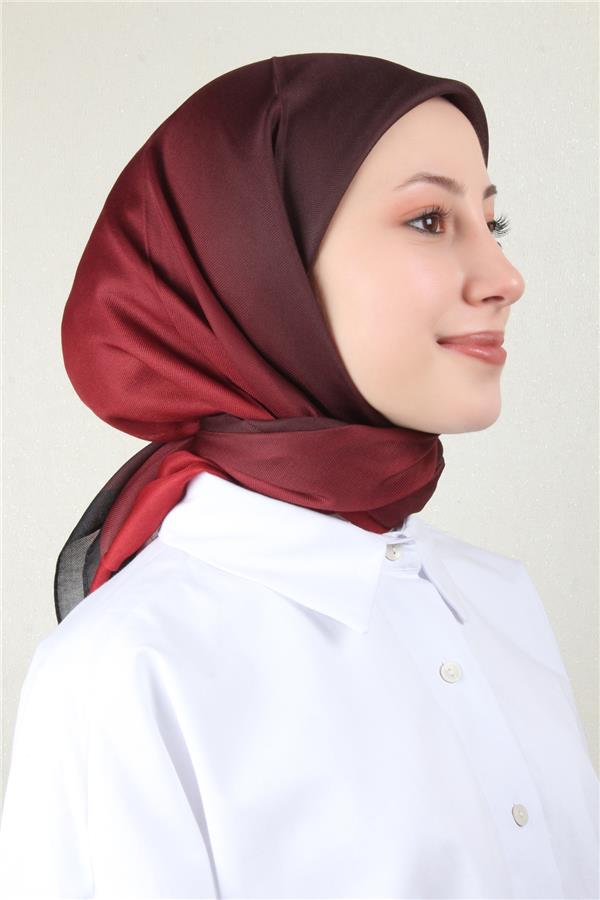 Nirvana Soft Eşarp 8102-5 Siyah-Kırmızı