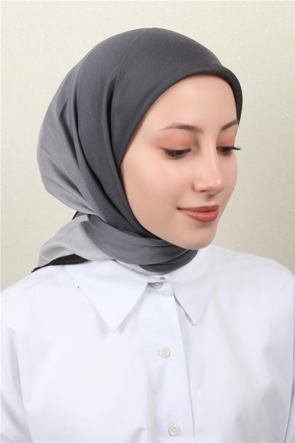 Nirvana Soft Eşarp 8102-7 Siyah-Gri