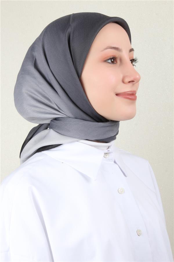 Nirvana Soft Eşarp 8102-7 Siyah-Gri