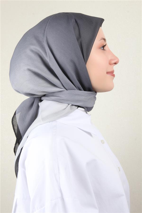 Nirvana Soft Eşarp 8102-7 Siyah-Gri