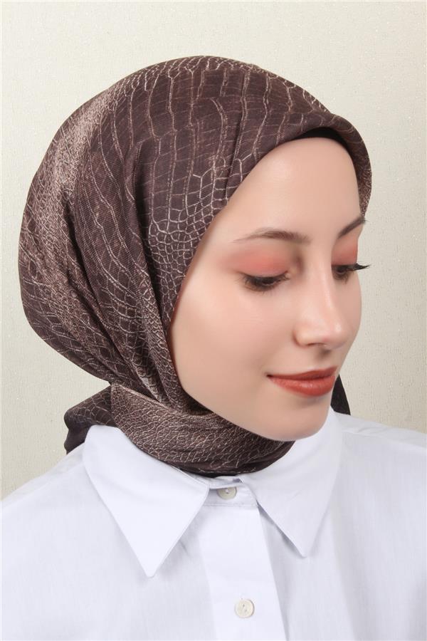 Nirvana Soft Eşarp 8103-4 Siyah-Kahve