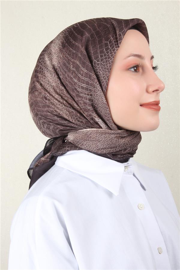 Nirvana Soft Eşarp 8103-4 Siyah-Kahve