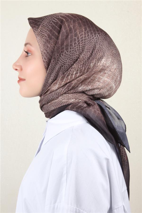 Nirvana Soft Eşarp 8103-4 Siyah-Kahve