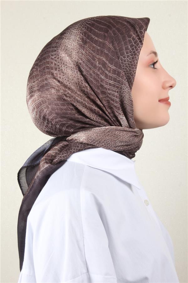 Nirvana Soft Eşarp 8103-4 Siyah-Kahve