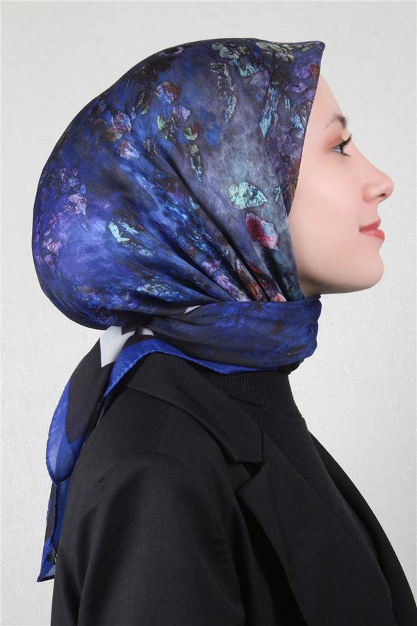 Nirvana Soft Eşarp 8105-4 Saks Mavisi