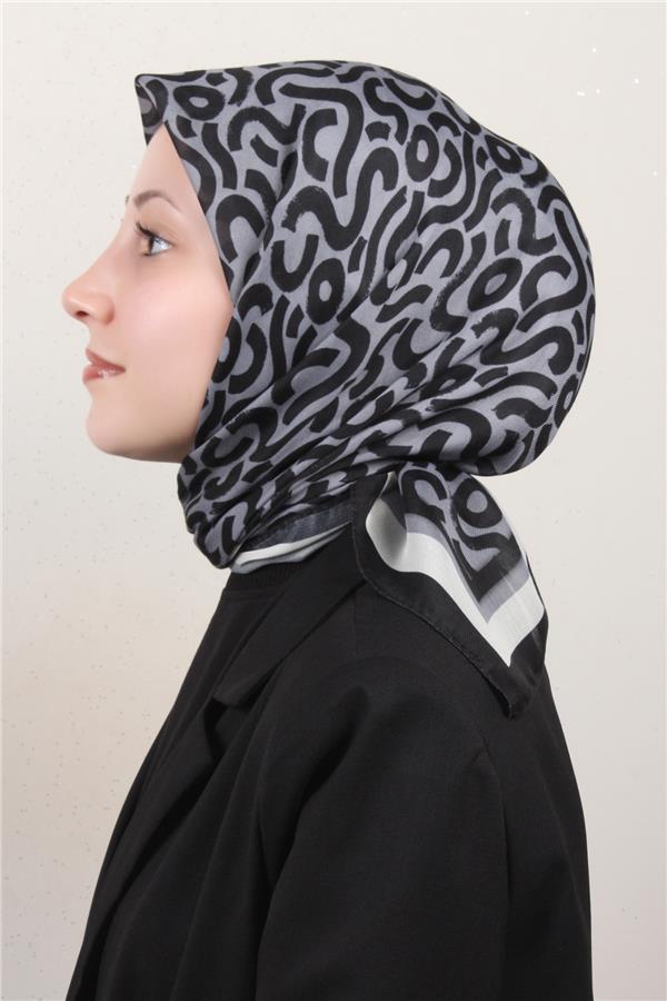 Nirvana Soft Eşarp 8111-3 Siyah-Gri
