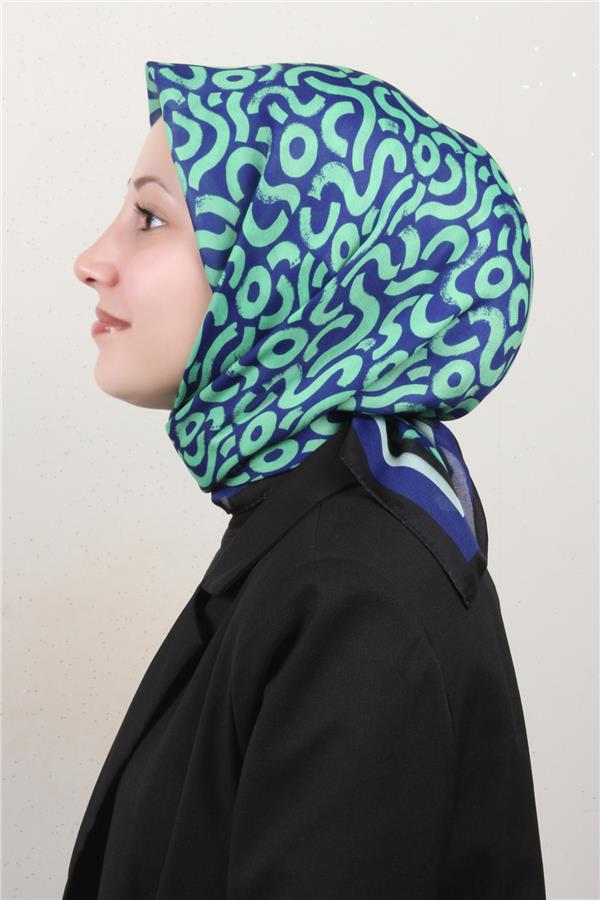 Nirvana Soft Eşarp 8111-4 Gce Mavisi-Yeşil