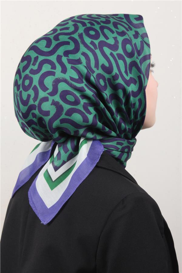 Nirvana Soft Eşarp 8111-5 Lila-Yeşil