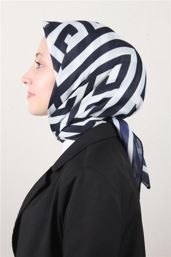 Nirvana Soft Eşarp 8113-8 Lacivert