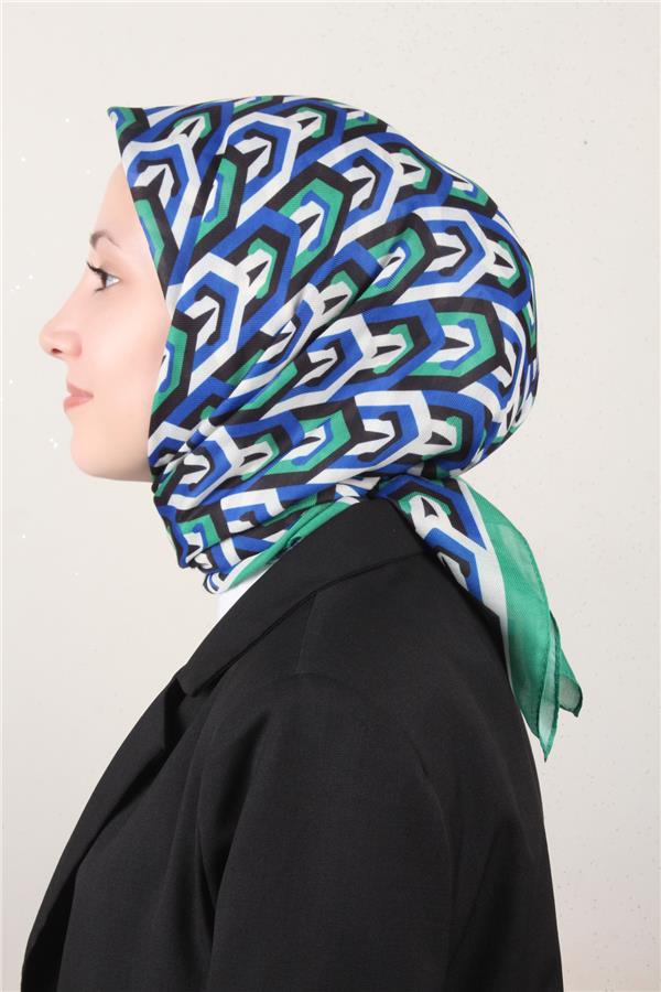Nirvana Soft Eşarp 8114-11 Yeşil-Mavi