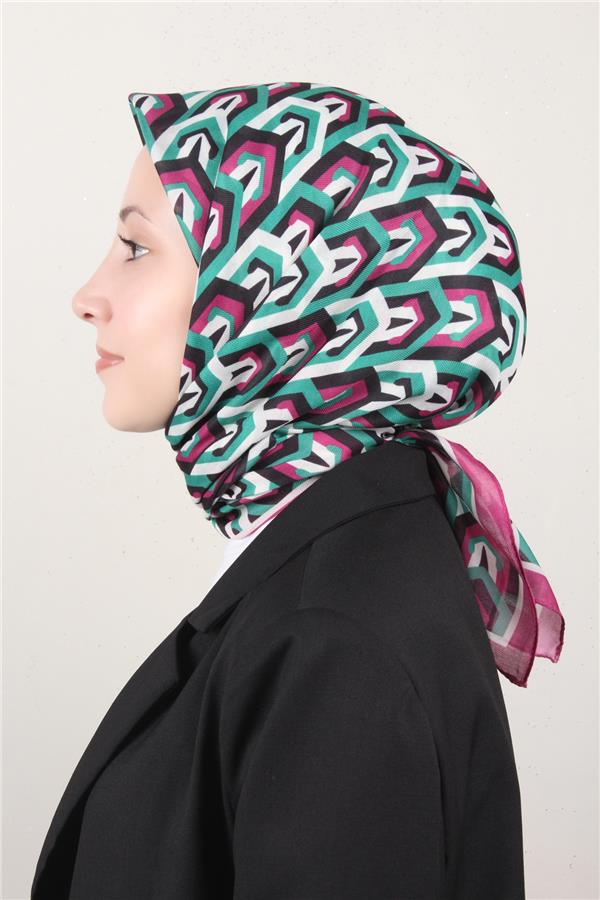 Nirvana Soft Eşarp 8114-5 Pembe-Yeşil