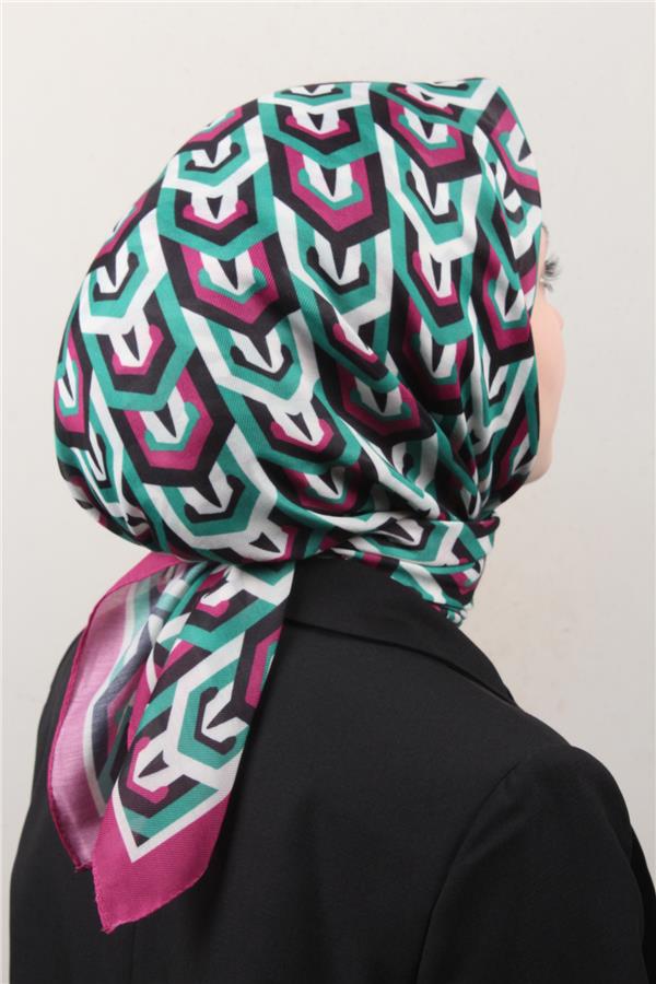 Nirvana Soft Eşarp 8114-5 Pembe-Yeşil