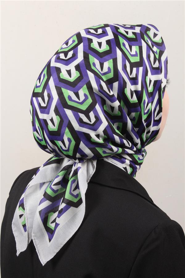 Nirvana Soft Eşarp 8114-9 Gri-Mor