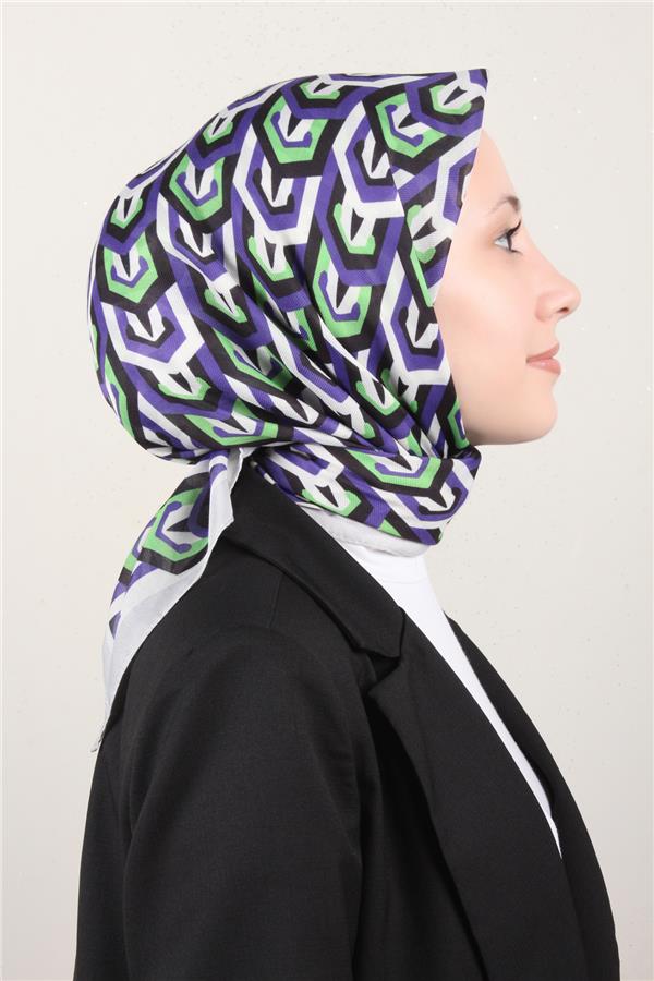 Nirvana Soft Eşarp 8114-9 Gri-Mor