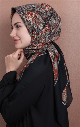 Pamuklu 140x140 Cm Eşarp 1072-2