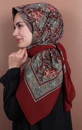 Pamuklu 140x140 Cm Eşarp 1072-3