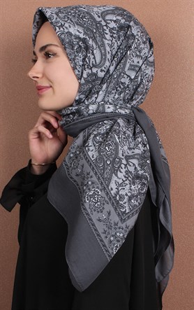 Pamuklu 140x140 Cm Eşarp 1072-4
