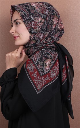 Pamuklu 140x140 Cm Eşarp 1072-6