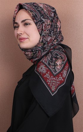 Pamuklu 140x140 Cm Eşarp 1072-6