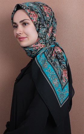 Pamuklu 140x140 Cm Eşarp 1072-7