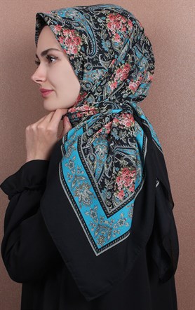 Pamuklu 140x140 Cm Eşarp 1072-7