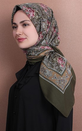 Pamuklu 140x140 Cm Eşarp 1072-8