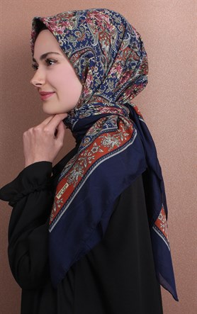 Pamuklu 140x140 Cm Eşarp 1072-9