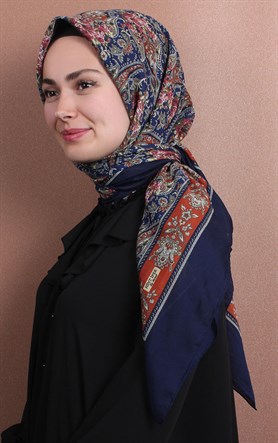Pamuklu 140x140 Cm Eşarp 1072-9