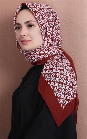 Pamuklu 140x140 Cm Eşarp 1074-10