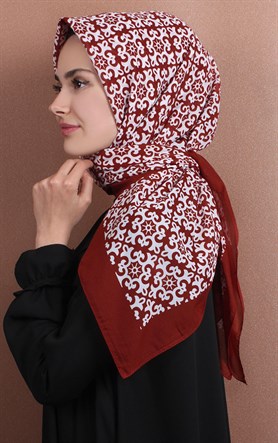 Pamuklu 140x140 Cm Eşarp 1074-10
