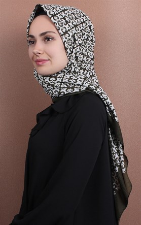 Pamuklu 140x140 Cm Eşarp 1074-3