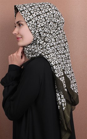 Pamuklu 140x140 Cm Eşarp 1074-3