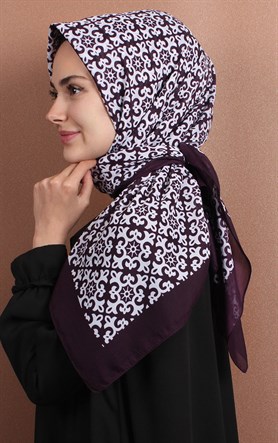 Pamuklu 140x140 Cm Eşarp 1074-8