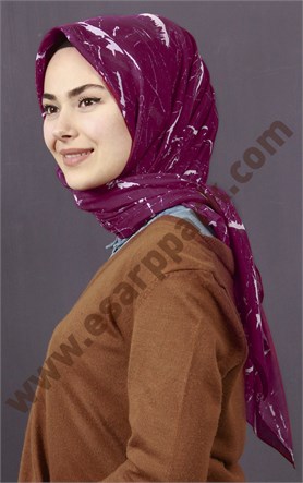 Pamuklu 140x140 Cm Eşarp 1092-10