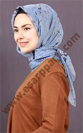 Pamuklu 140x140 Cm Eşarp 1092-11