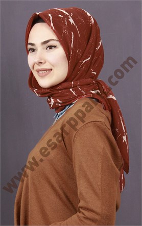 Pamuklu 140x140 Cm Eşarp 1092-3