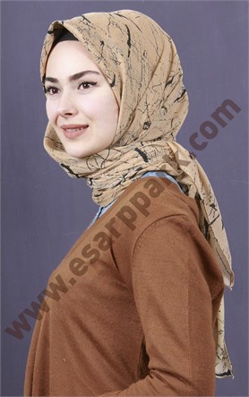 Pamuklu 140x140 Cm Eşarp 1092-4